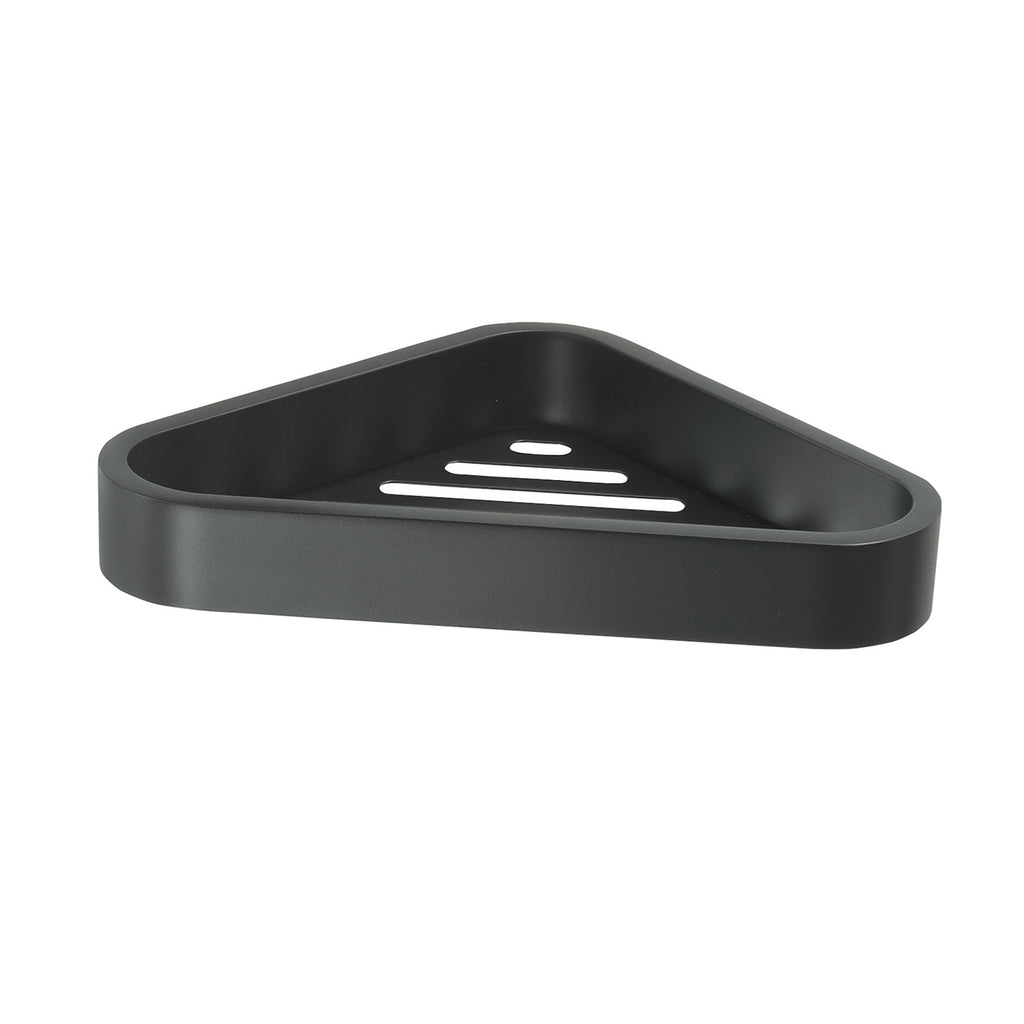 Portaoggetti angolare doccia in Acciaio Inox AISI 304 e Cromall Outline di Gedy - Nero Matt