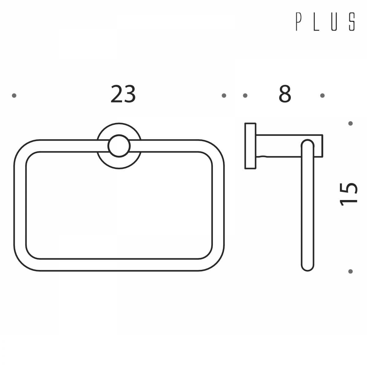 Porta salviette ad Anello in ottone cromato lucido collezione Plus di Colombo Design