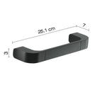 Portasalviette 25 cm in Ottone e Cromall Outline di Gedy - Nero Matt