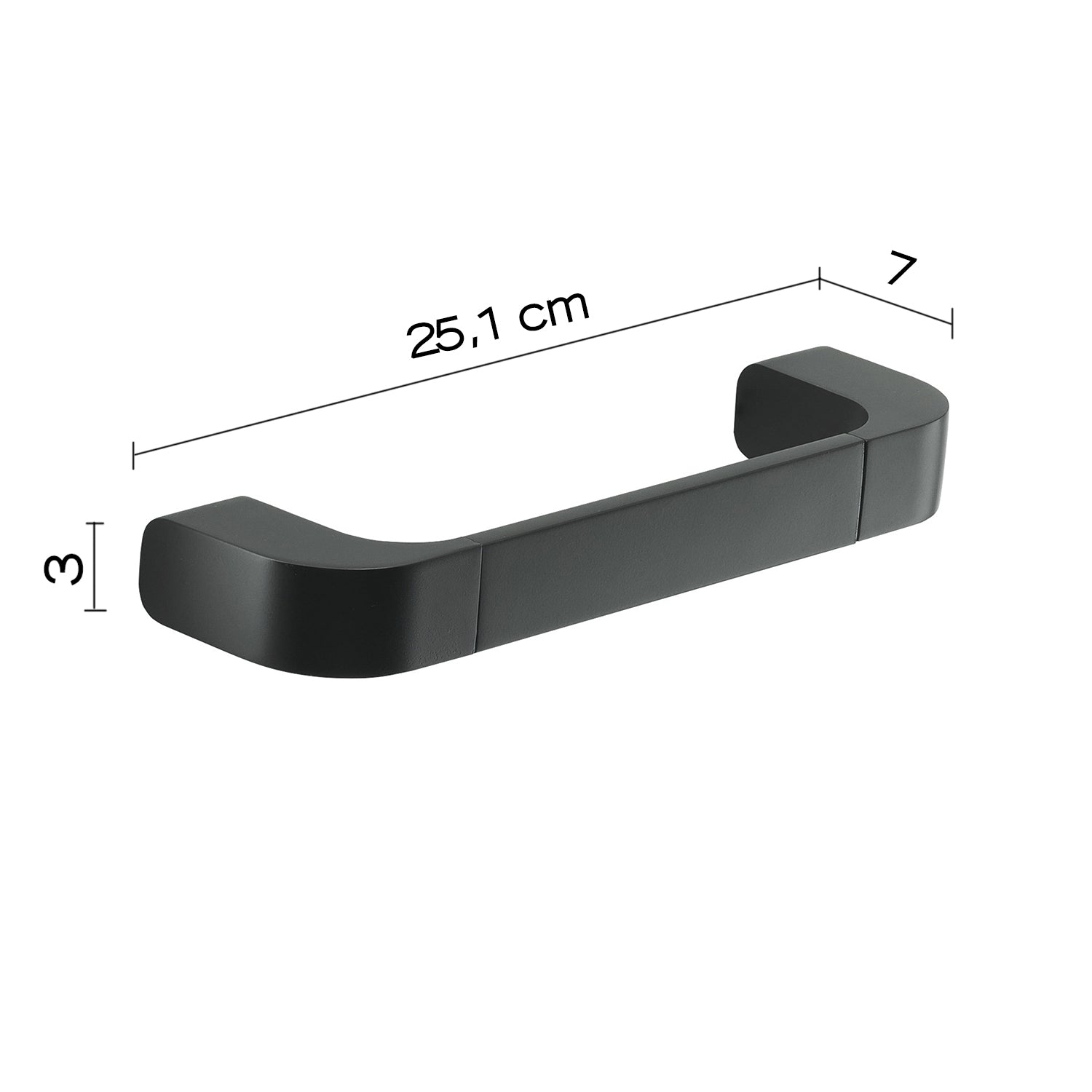 Portasalviette 25 cm in Ottone e Cromall Outline di Gedy - Nero Matt