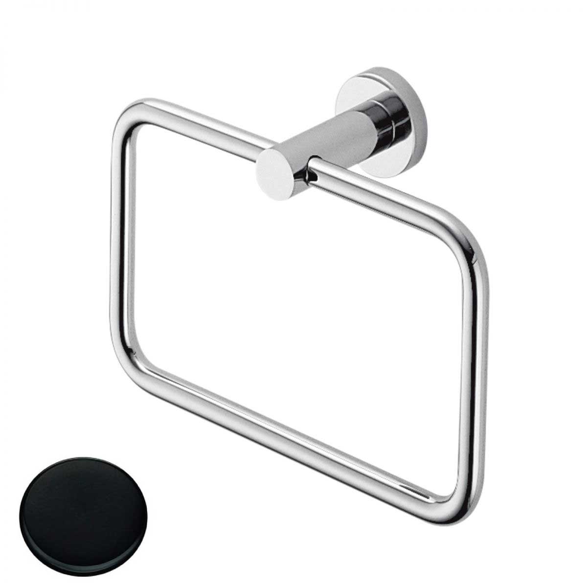 Porta salviette ad Anello in Nero Opaco collezione Plus di Colombo Design