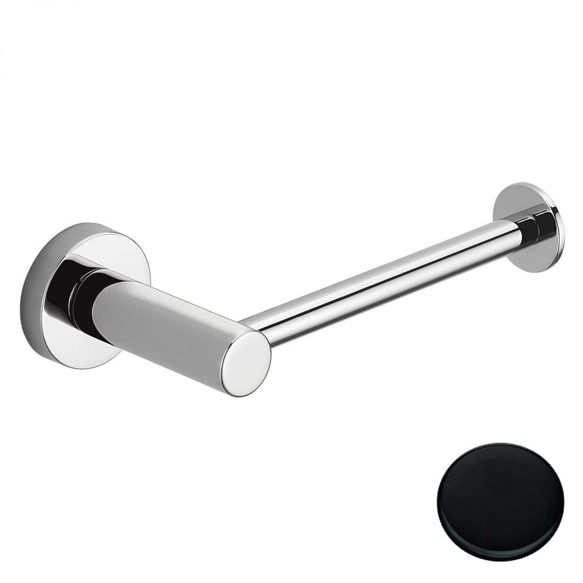 Portarotolo reversibile  in ottone Nero Opaco collezione Plus di Colombo Design