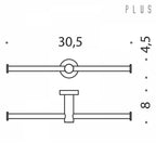 Porta rotolo doppio in ottone cromato lucido  collezione Plus di Colombo Design