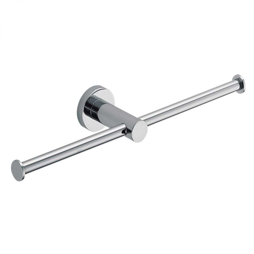 Porta rotolo doppio in ottone cromato lucido  collezione Plus di Colombo Design