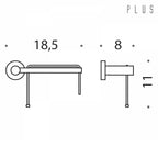 Porta rotolo Destro in ottone cromato lucido  collezione Plus di Colombo Design