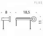Porta rotolo Sinistro in ottone cromato lucido  collezione Plus di Colombo Design
