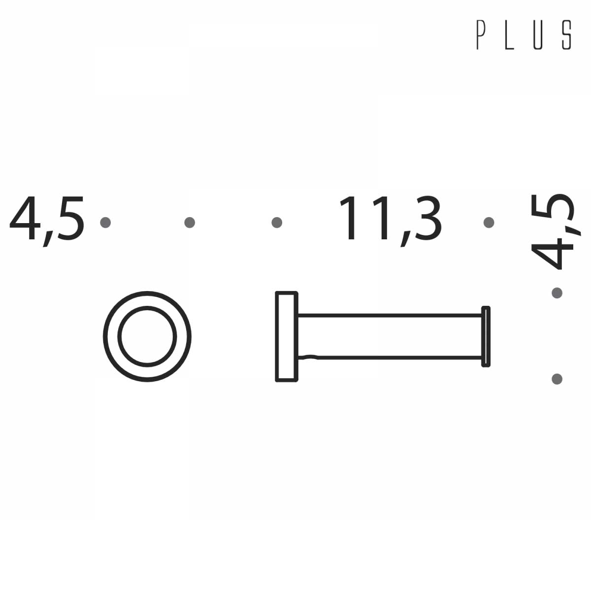 Portarotolo fisso in ottone cromato lucido collezione Plus di Colombo Design