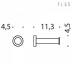Portarotolo fisso in ottone Nero Opaco collezione Plus di Colombo Design