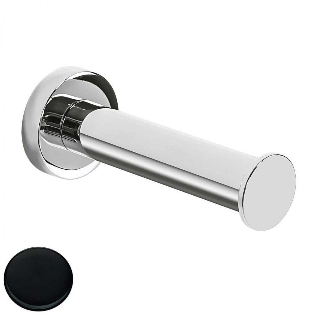 Portarotolo fisso in ottone Nero Opaco collezione Plus di Colombo Design