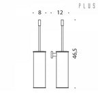 Porta Scopino WC da Muro in ottone Nero Opaco collezione Plus di Colombo Design