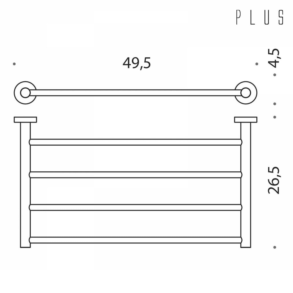Rack Porta salviette  in ottone cromato lucido collezione Plus di Colombo Design