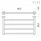 Rack Porta salviette  in ottone cromato lucido collezione Plus di Colombo Design