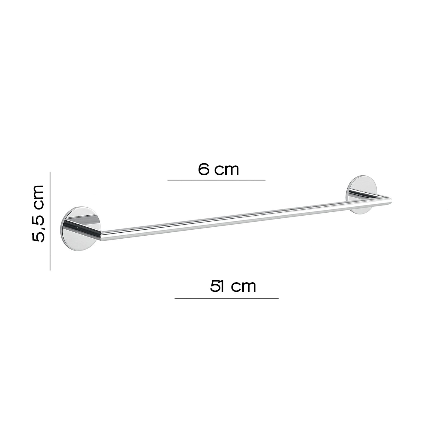 Portasalviette a muro 51 cm Gedy serie Gea - Cromato