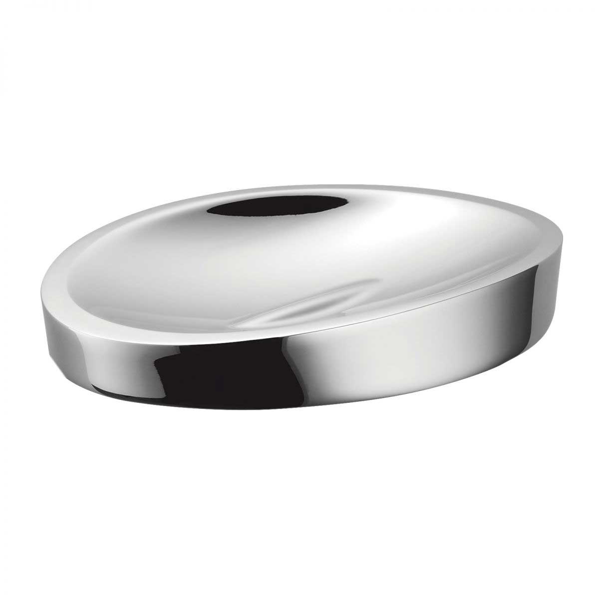 Porta sapone da appoggio in ottone cromato lucido collezione Plus di Colombo Design