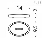 Porta sapone da appoggio in ottone Nero Opaco collezione Plus di Colombo Design