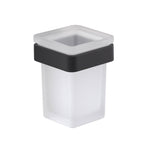 Portaspazzolini in Ottone e Cromall Gedy serie Samoa - Nero Matt