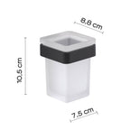 Portaspazzolini in Ottone e Cromall Gedy serie Samoa - Nero Matt