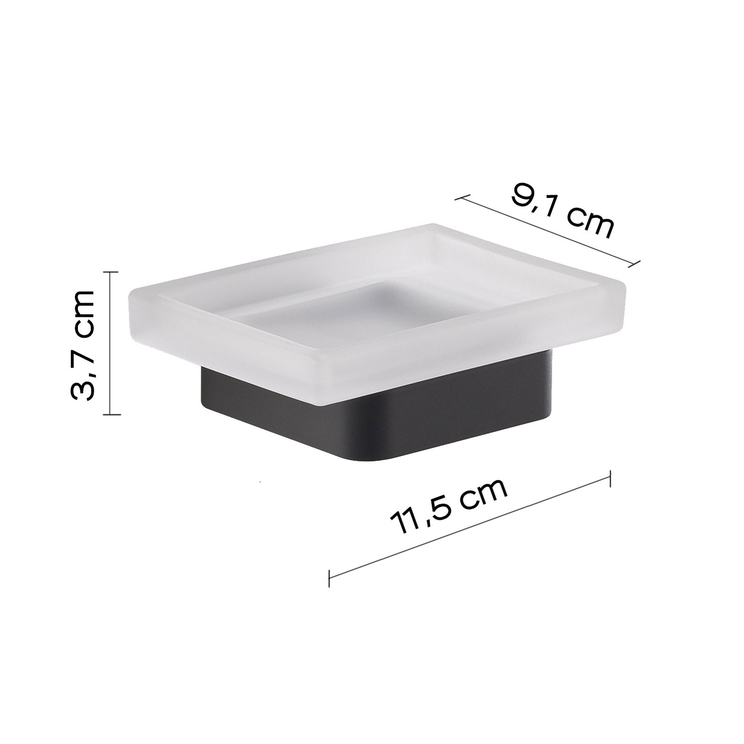 Portasapone in Ottone e Cromall Gedy serie Samoa - Nero Matt