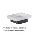 Portasapone in Ottone e Cromall Gedy serie Samoa - Nero Matt