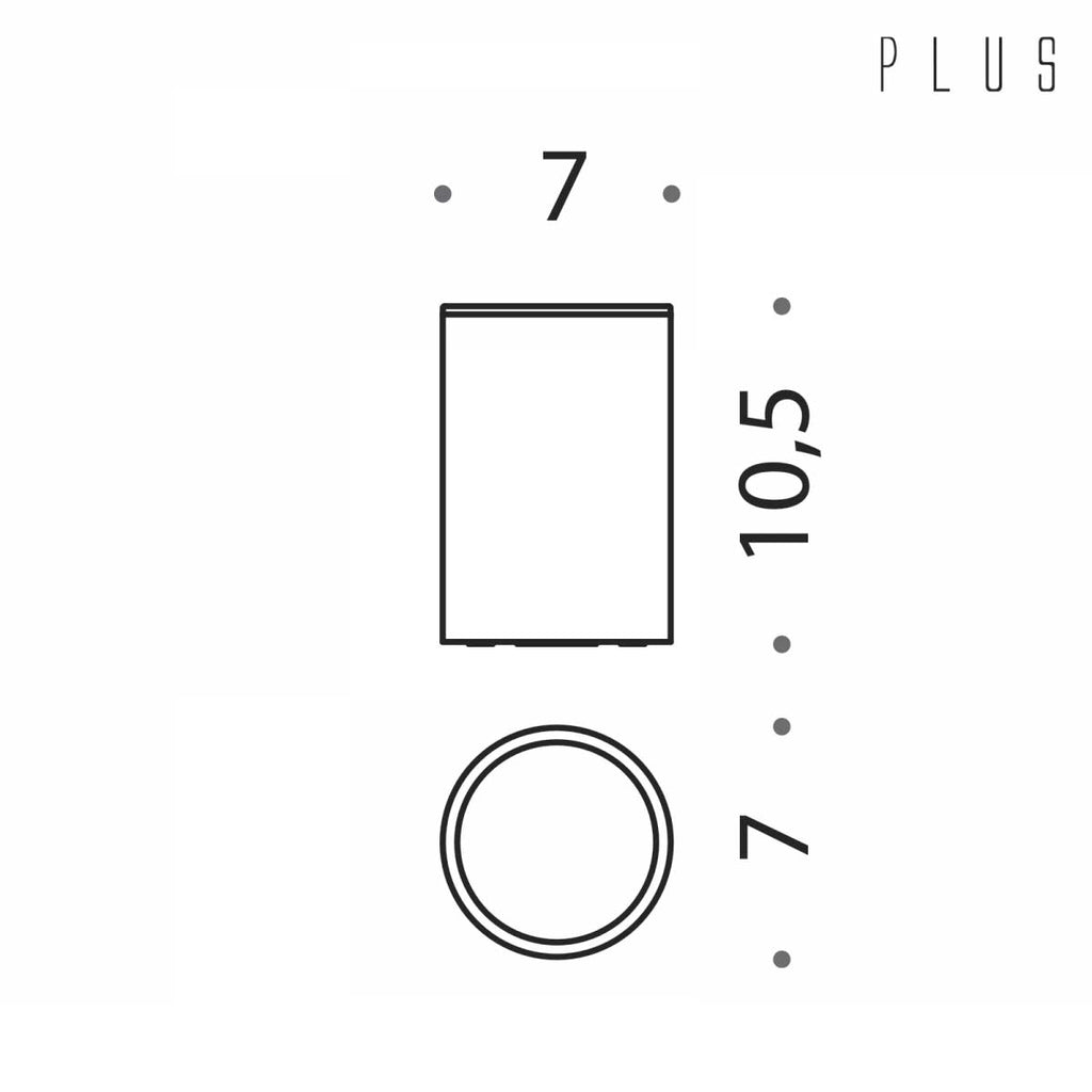 Porta Bicchiere da appoggio in Nero Opaco collezione Plus di Colombo Design