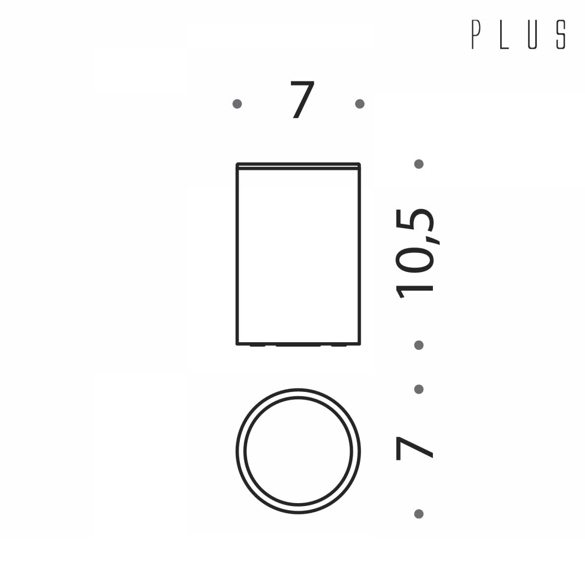 Porta Bicchiere da appoggio in Nero Opaco collezione Plus di Colombo Design