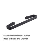 Portasalviette 30 cm in Ottone e Cromall Gedy serie Samoa - Nero Matt