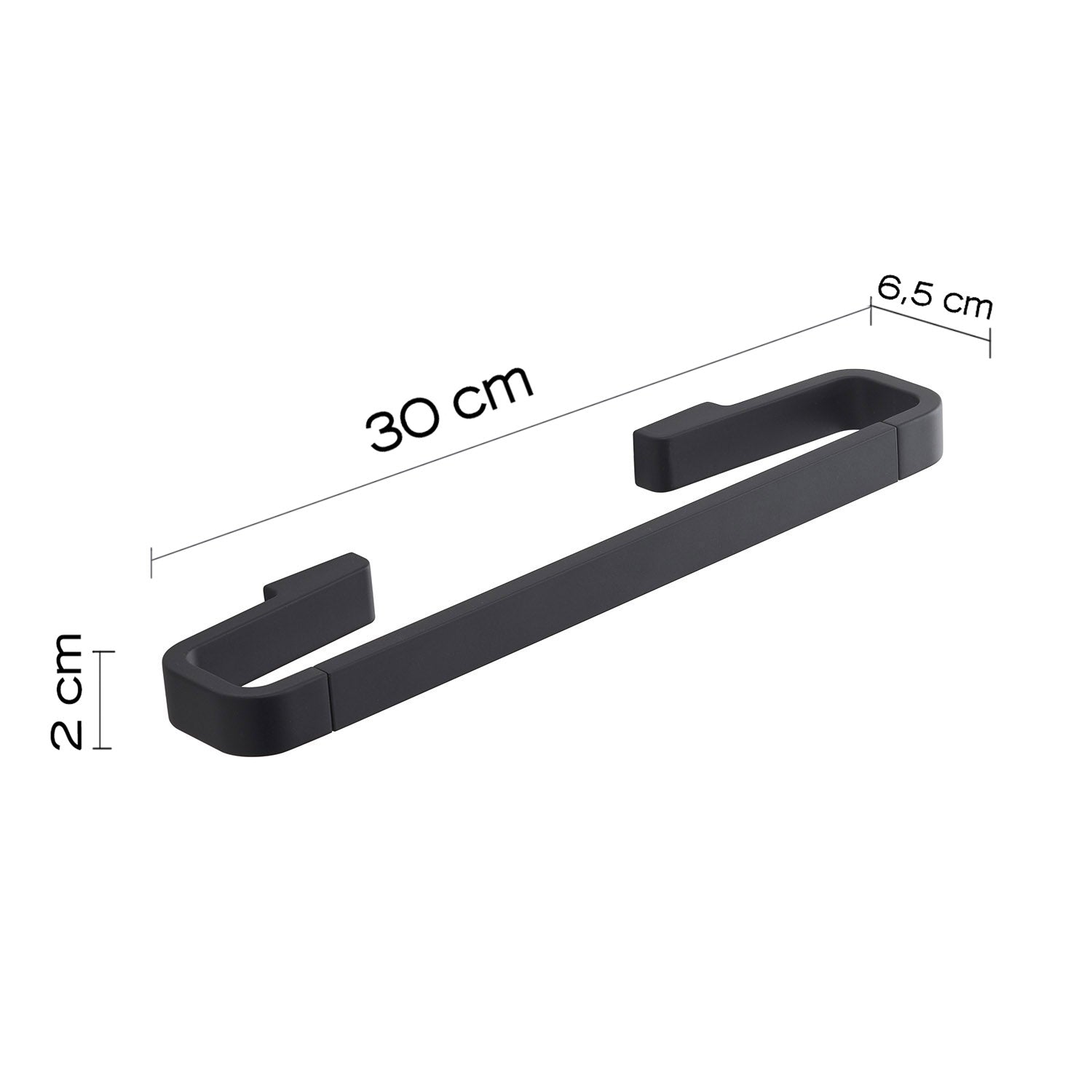 Portasalviette 30 cm in Ottone e Cromall Gedy serie Samoa - Nero Matt