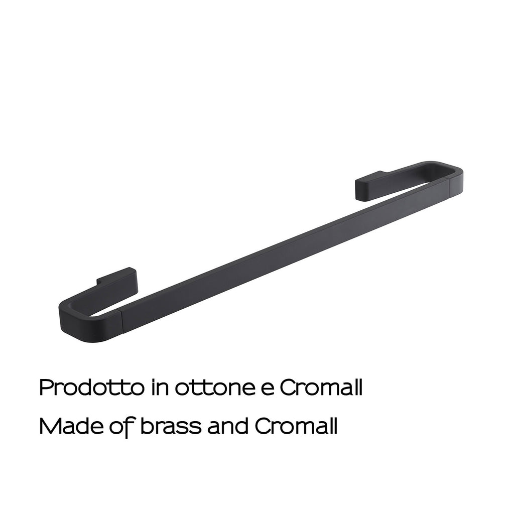 Portasalviette 45 cm in Ottone e Cromall Gedy serie Samoa - Nero Matt