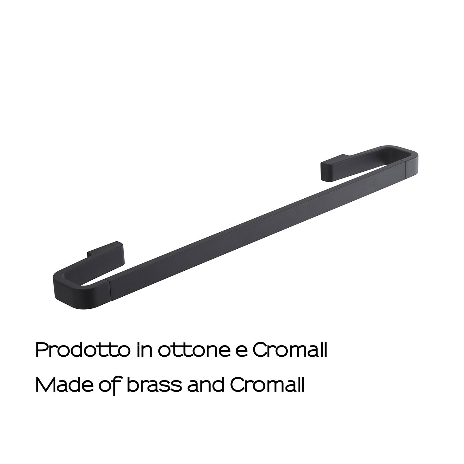 Portasalviette 45 cm in Ottone e Cromall Gedy serie Samoa - Nero Matt