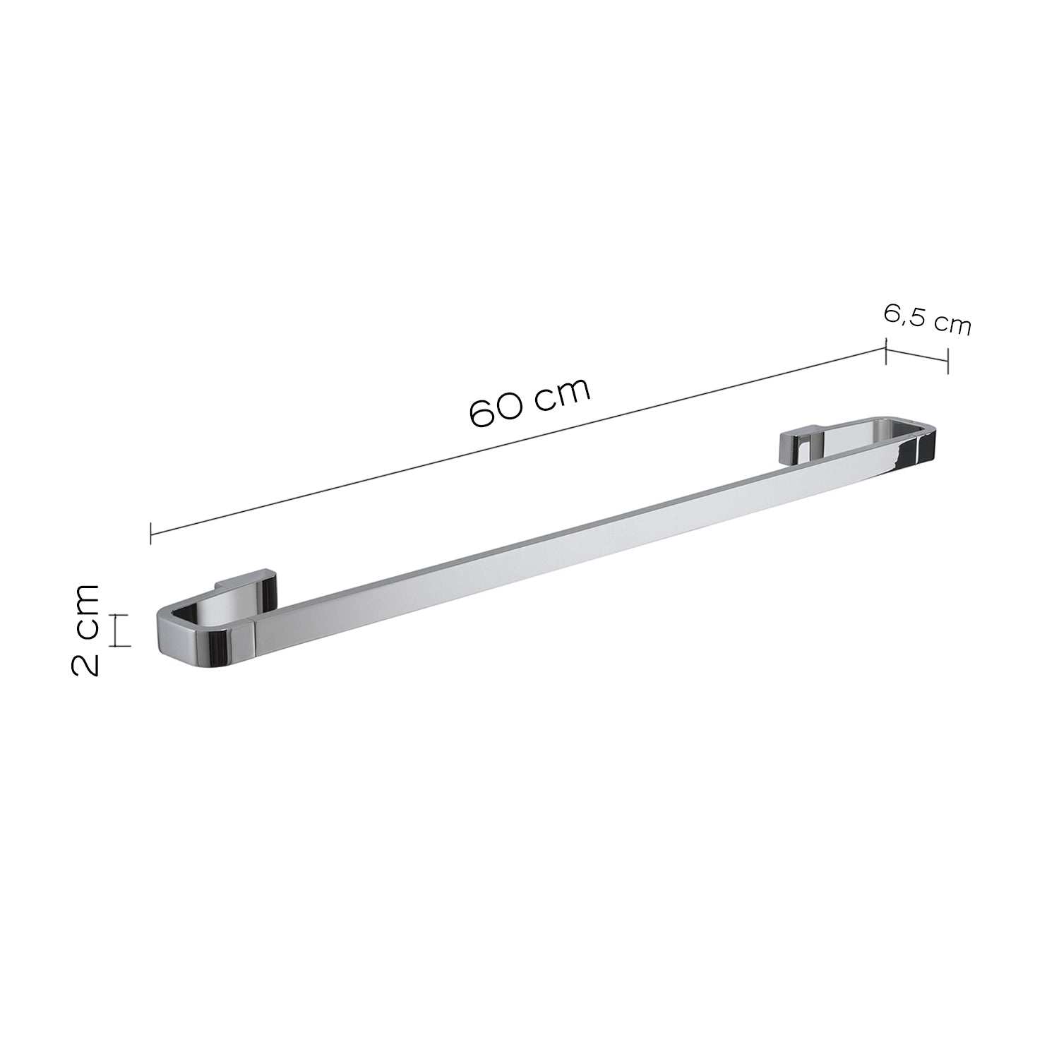 Portasalviette 60 cm in Ottone e Cromall Gedy serie Samoa - Cromato