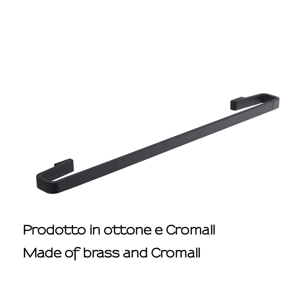 Portasalviette 60 cm in Ottone e Cromall Gedy serie Samoa - Nero Matt