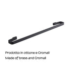 Portasalviette 60 cm in Ottone e Cromall Gedy serie Samoa - Nero Matt