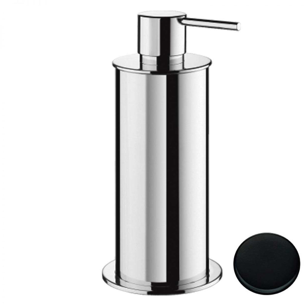 Dispenser Sapone da appoggio in Nero Opaco lucido collezione Plus di Colombo Design