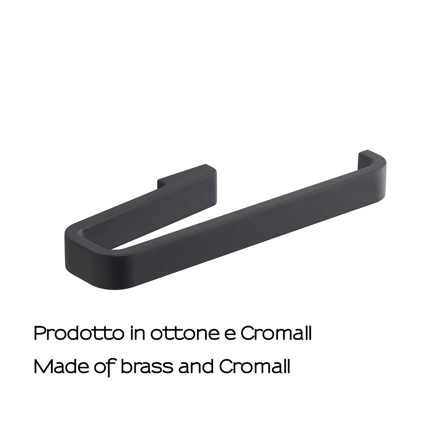 Portasalviette ad anello in Ottone e Cromall Gedy serie Samoa - Nero Matt