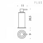 Dispenser Sapone Alta CapacitÃ  da appoggio in Ottone Cromato lucido collezione Plus di Colombo Design