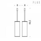 Porta Scopino WC da Appoggio in ottone cromato lucido collezione Plus di Colombo Design