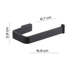 Portarotolo in Ottone e Cromall Gedy serie Samoa - Nero Matt