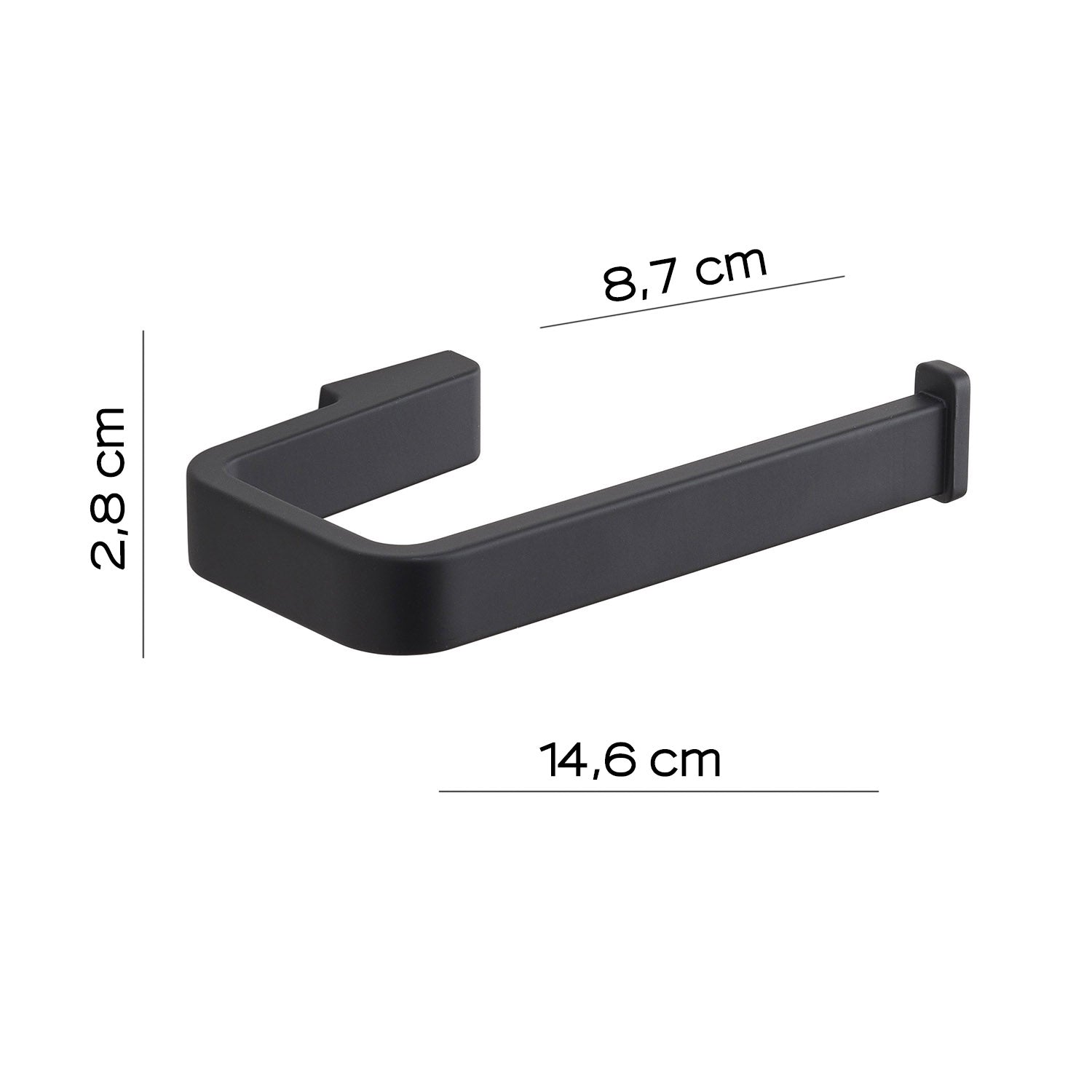 Portarotolo in Ottone e Cromall Gedy serie Samoa - Nero Matt