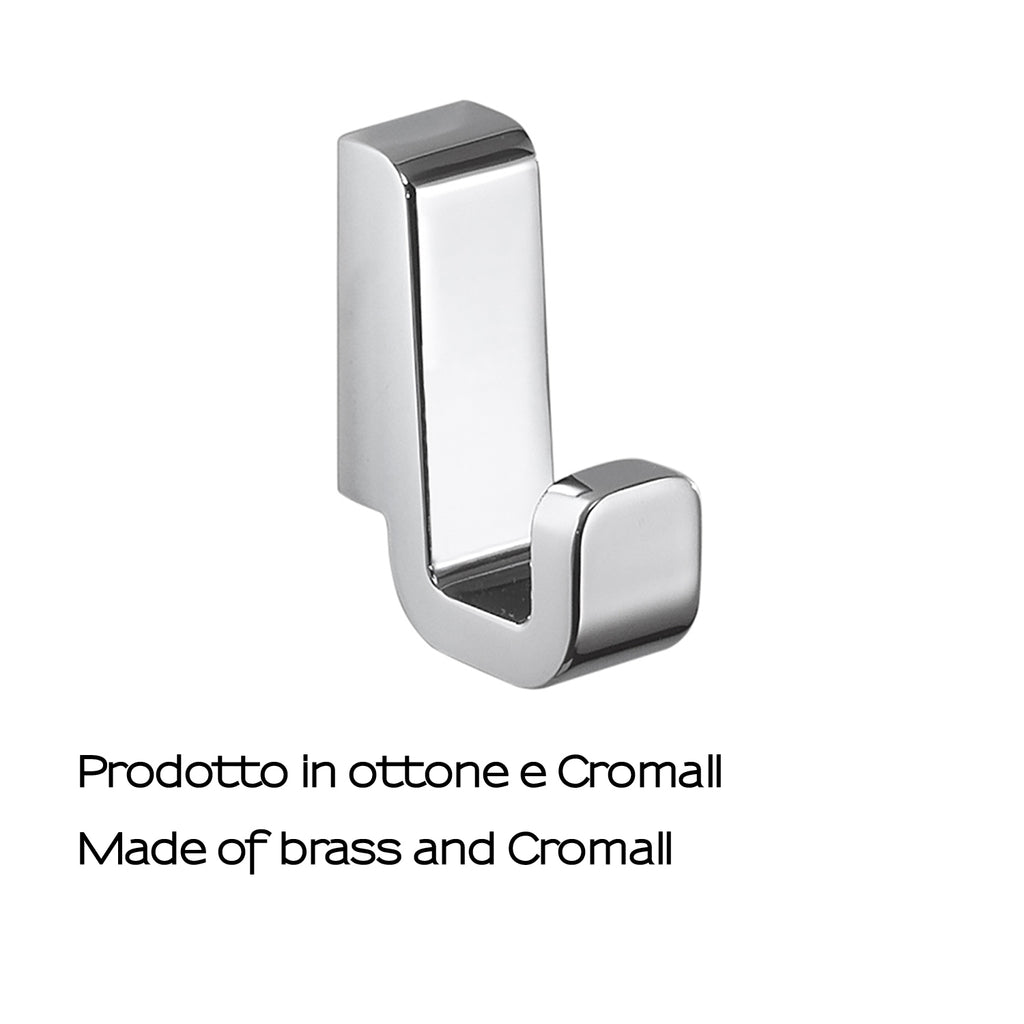 Appendiabiti 2 pezzi in Ottone e Cromall Gedy serie Samoa - Cromato