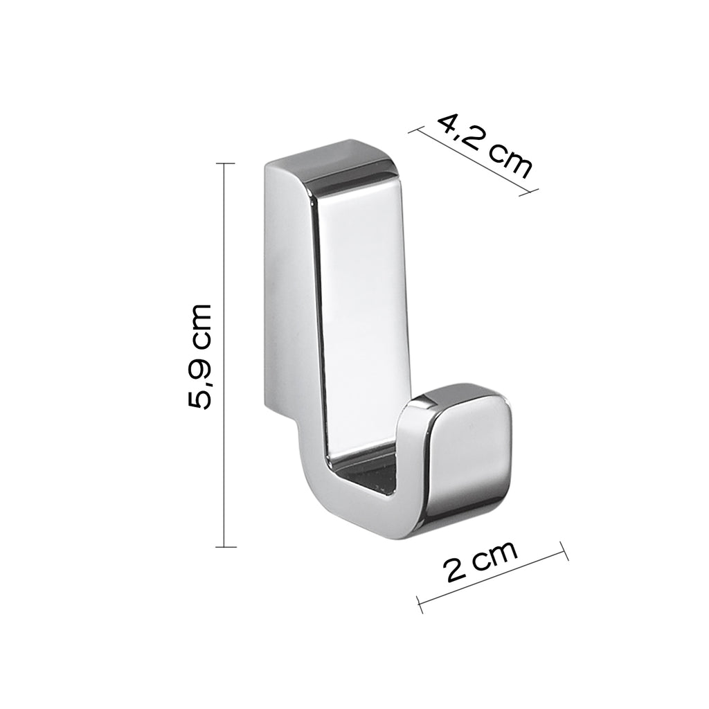 Appendiabiti 2 pezzi in Ottone e Cromall Gedy serie Samoa - Cromato