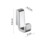 Appendiabiti 2 pezzi in Ottone e Cromall Gedy serie Samoa - Cromato