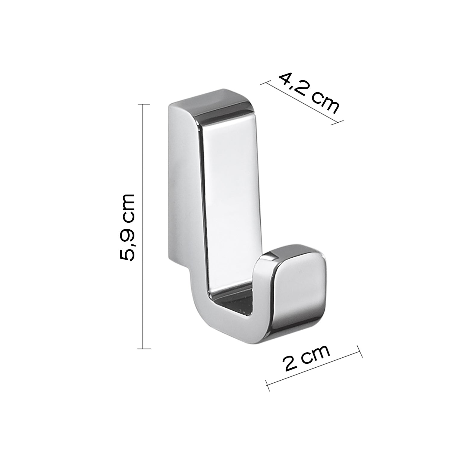 Appendiabiti 2 pezzi in Ottone e Cromall Gedy serie Samoa - Cromato