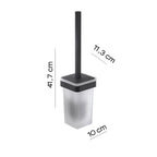 Scopino con ciuffo in setole in Ottone e Cromall Gedy serie Samoa - Nero Matt