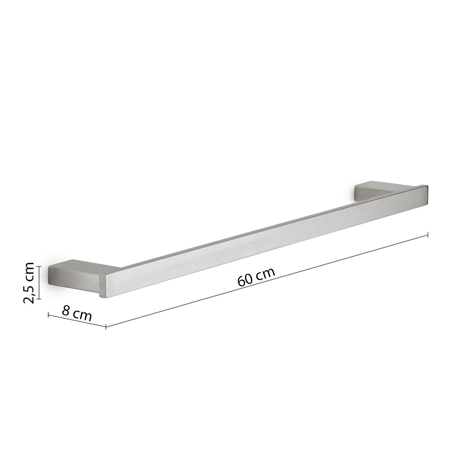 Portasalviette 60 cm in Acciaio Inox AISI 304 e Cromall Maui di Gedy - Spazzolato