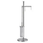 Piantana con porta rotolo e porta scopino in ottone cromato lucido collezione Plus di Colombo Design