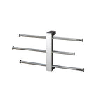 Barra con 3 portasalviette scorrevoli Gedy serie Bridge - Cromato