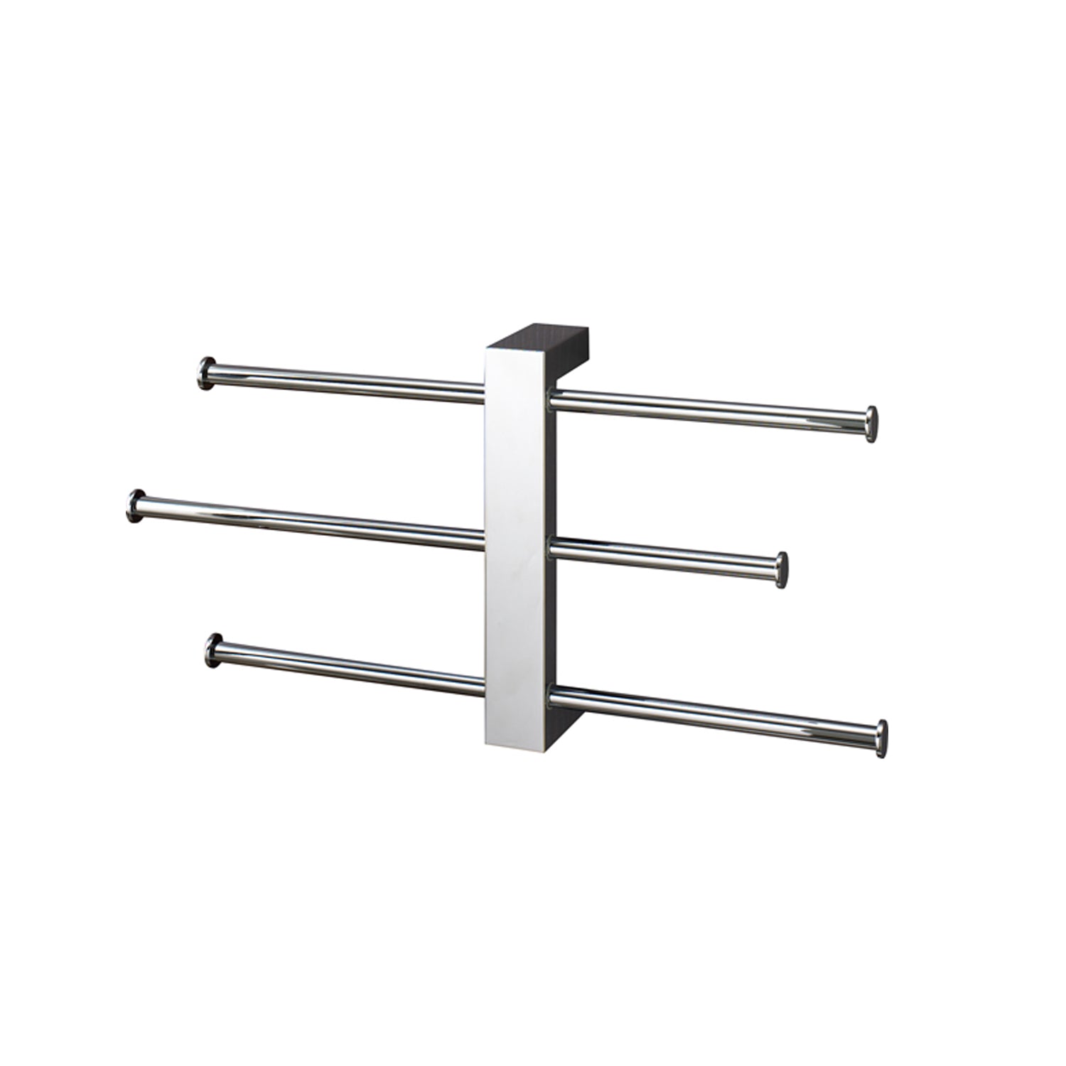 Barra con 3 portasalviette scorrevoli Gedy serie Bridge - Cromato