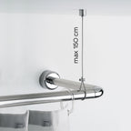 Supporto a soffitto per tende doccia di Gedy in ottone cromato L. 150 cm