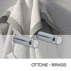 Appendiabiti 2 pezzi lunghi tondi in ottone modello Cordelia di Gedy - Cromato