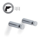 Appendiabiti 2 pezzi lunghi tondi in ottone modello Cordelia di Gedy - Cromato